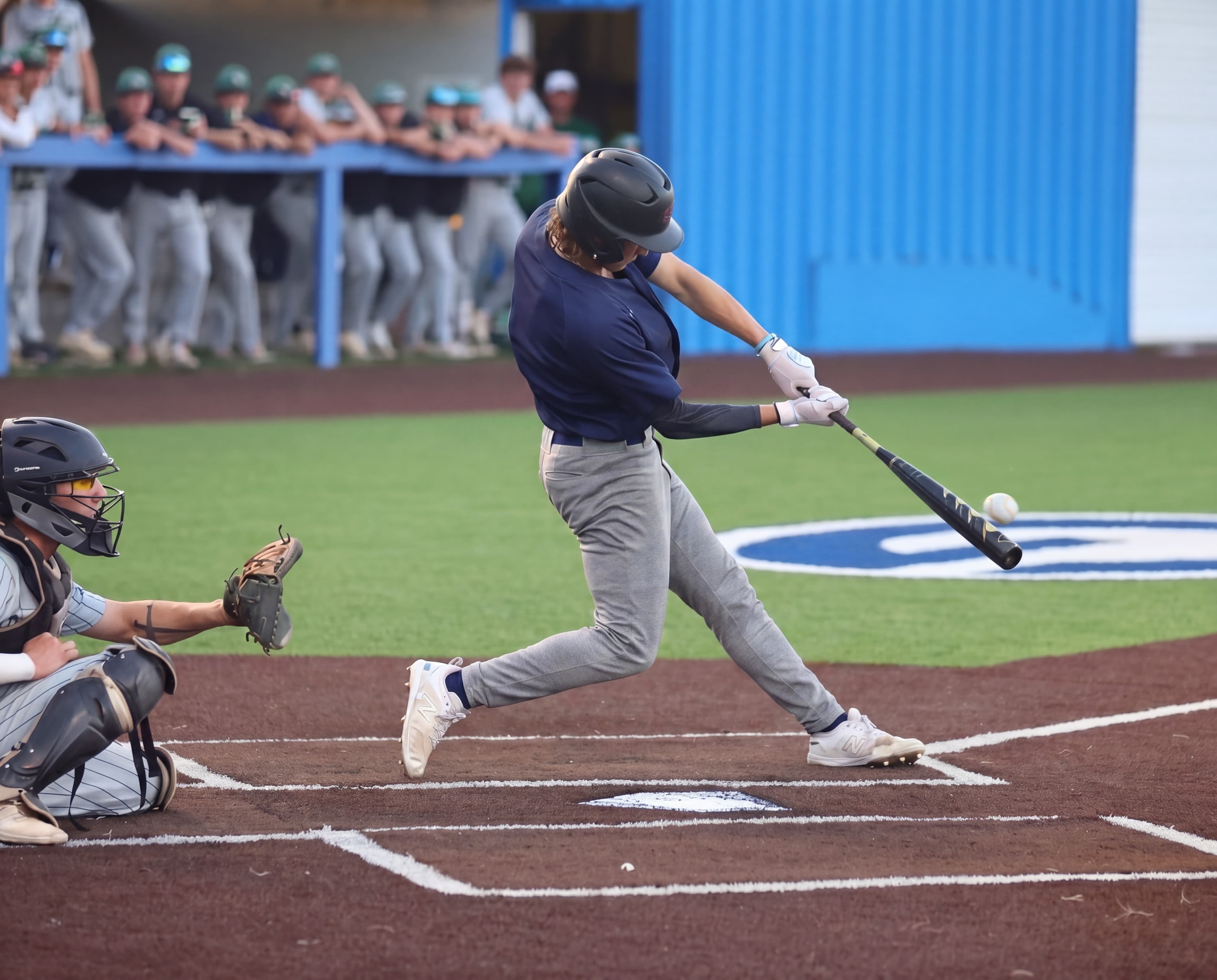Young athlete focused at the moment of contact